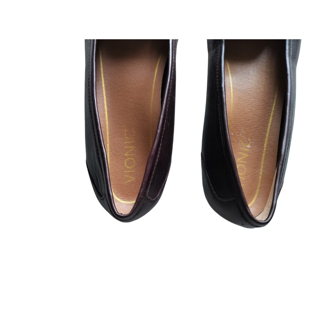 Vionic Women's Burgundy Savannah Pointed Leather Loafers Ballet Flats Size 7.5 - Picture 4 of 8
